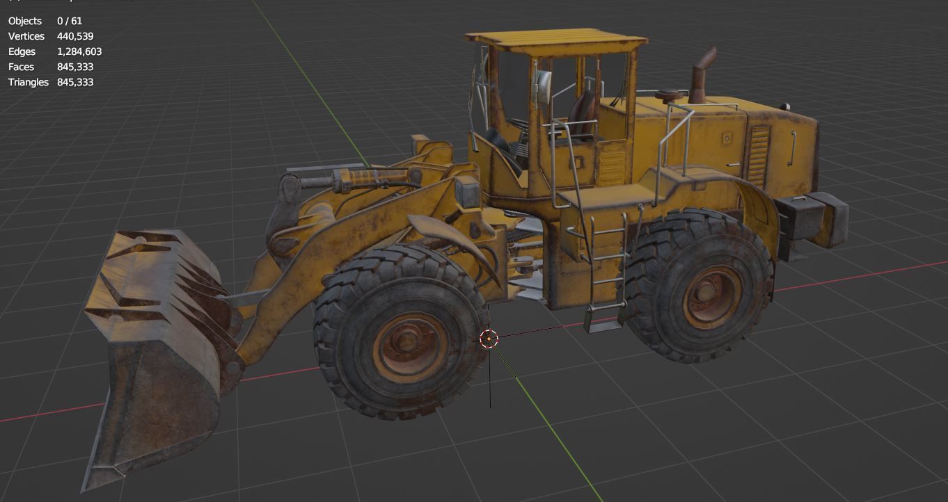 bulldozers 3D model_7