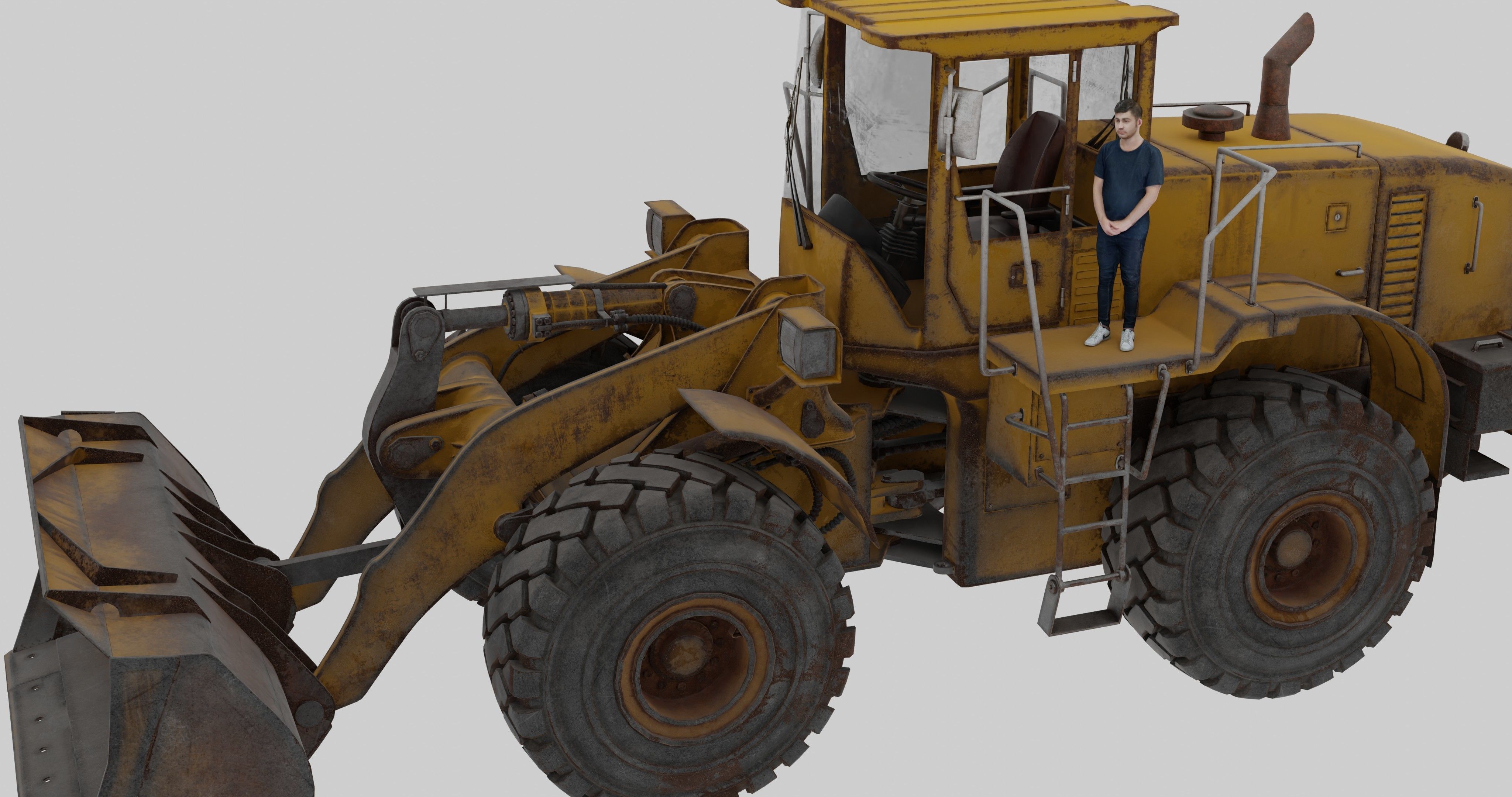 bulldozers 3D model_8