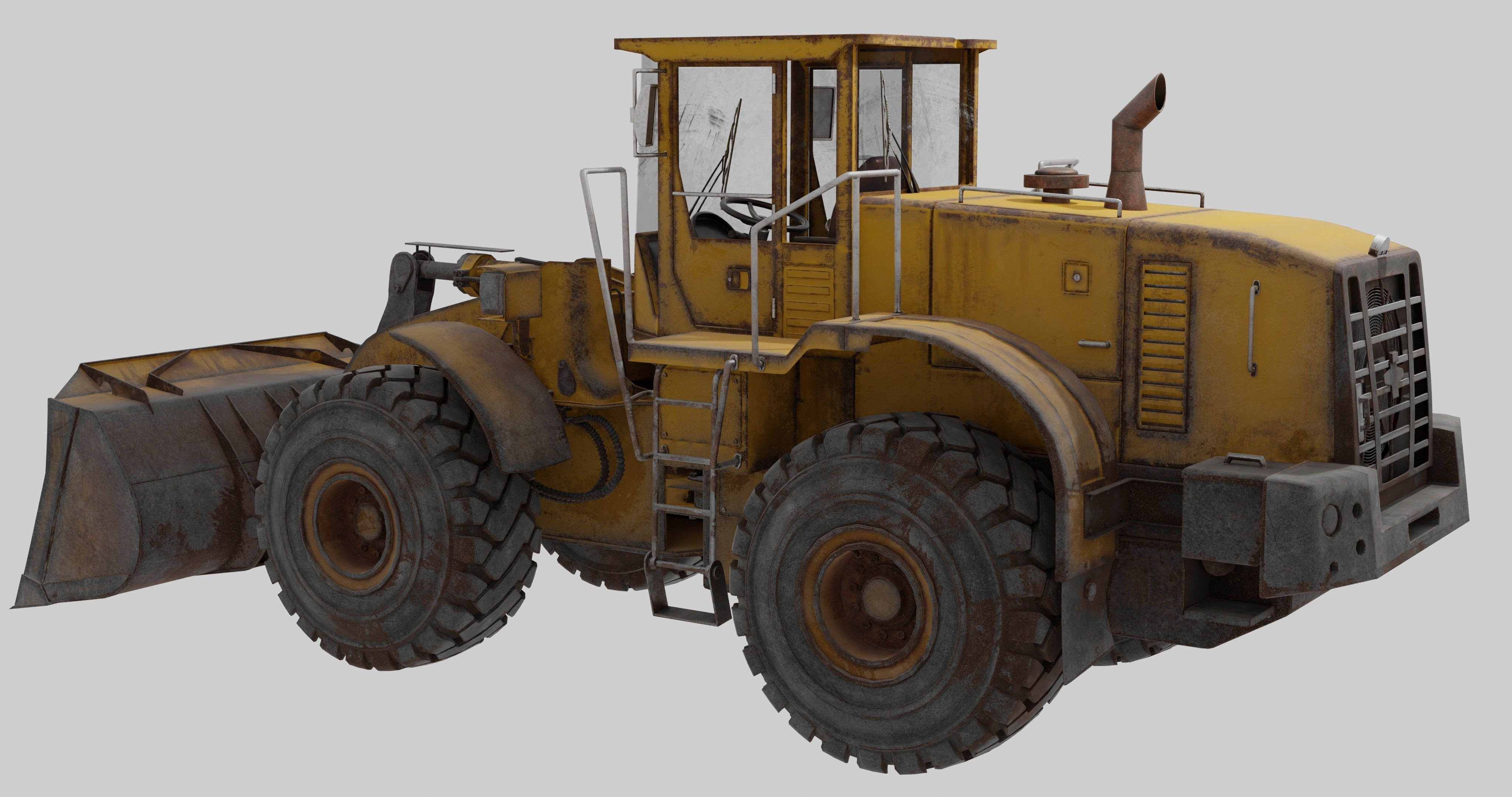bulldozers 3D model_12