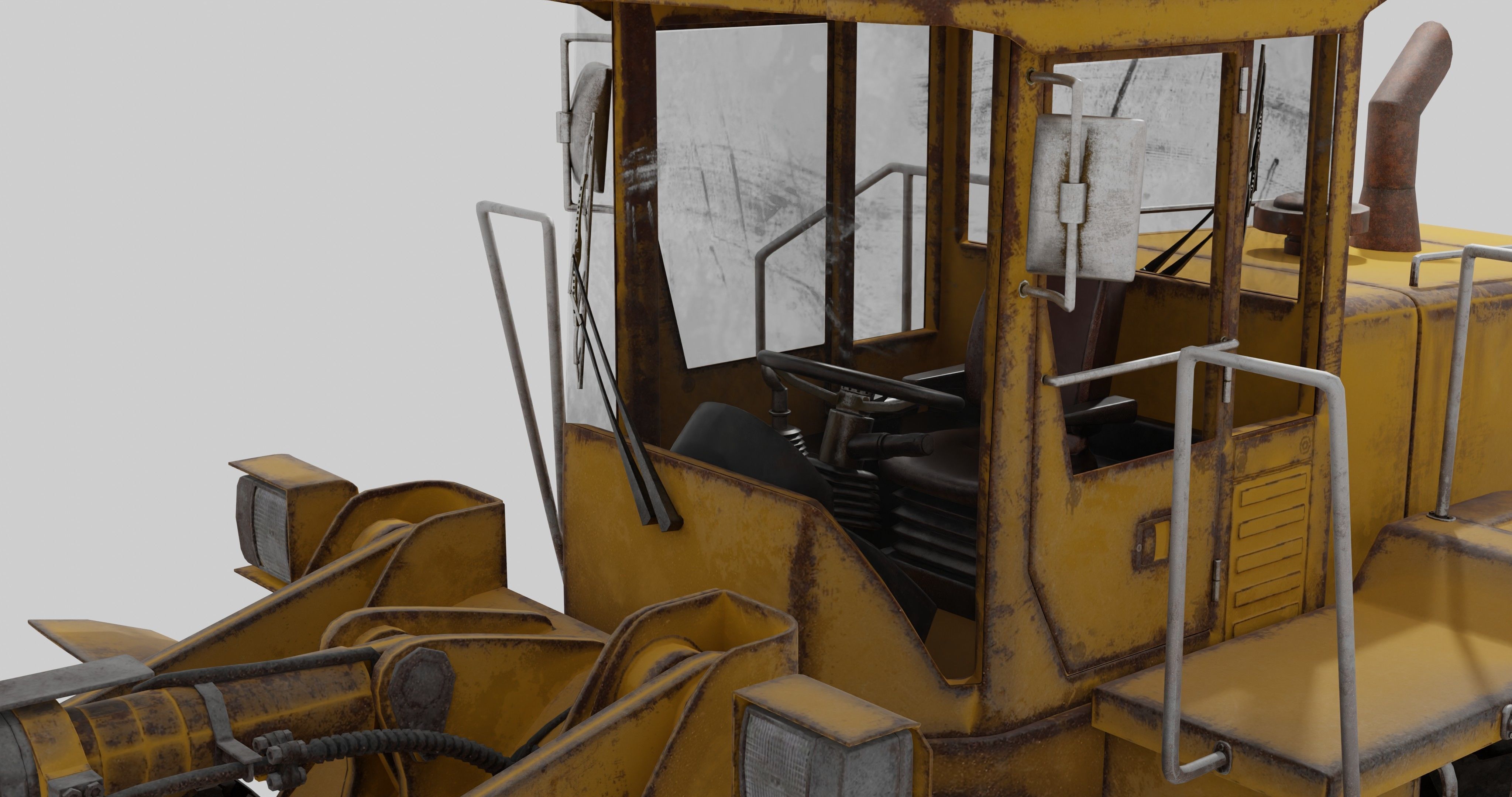 bulldozers 3D model_2