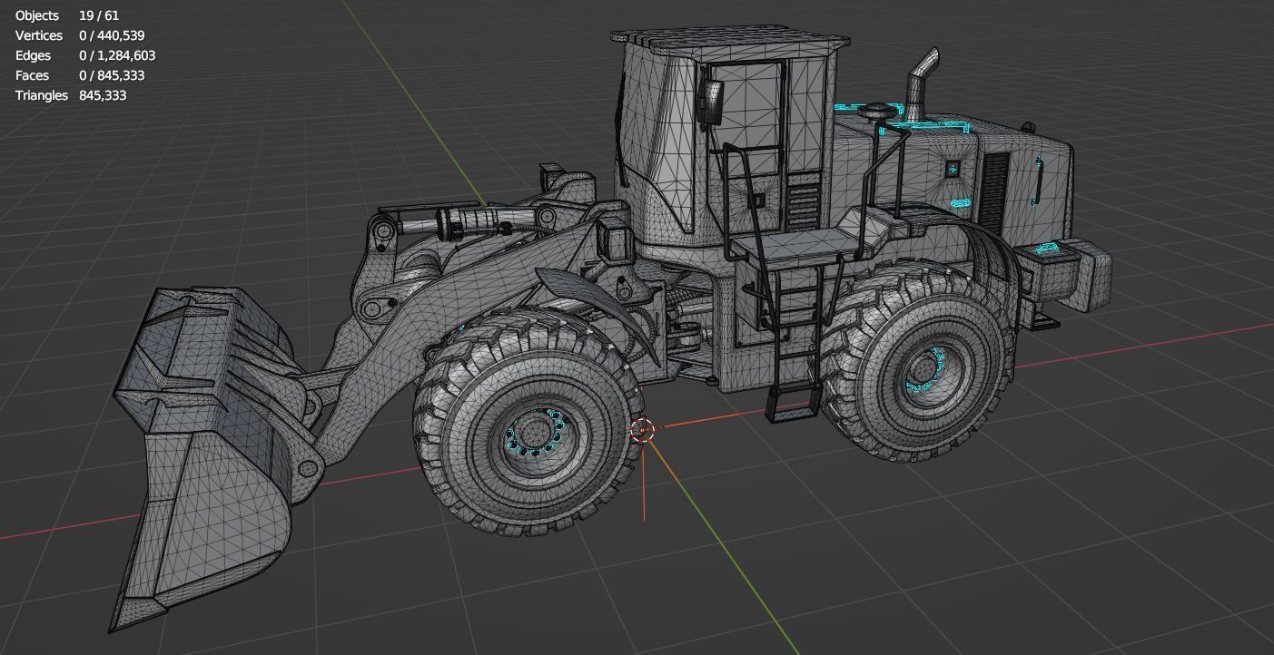 bulldozers 3D model_5