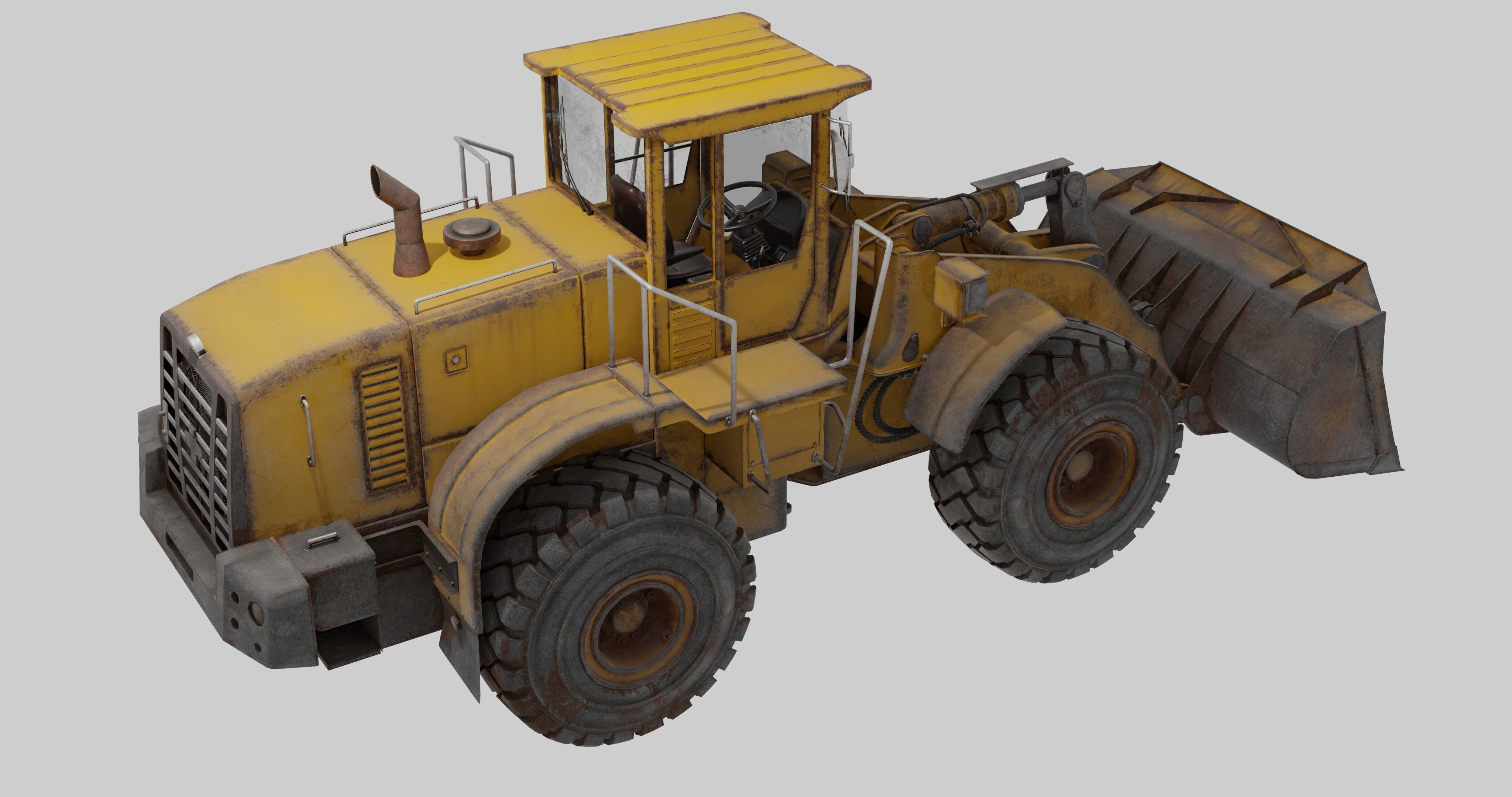 bulldozers 3D model_10