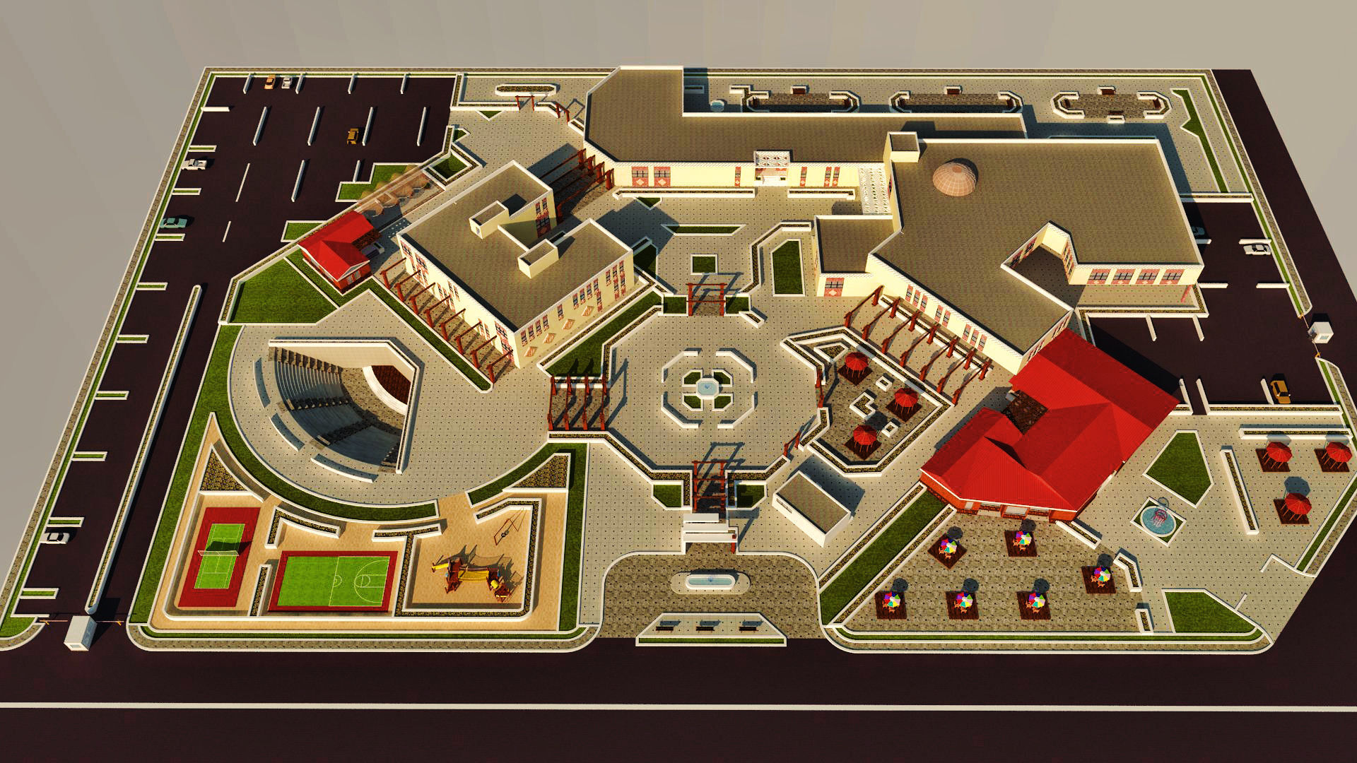 Cultural Building 3D model_5