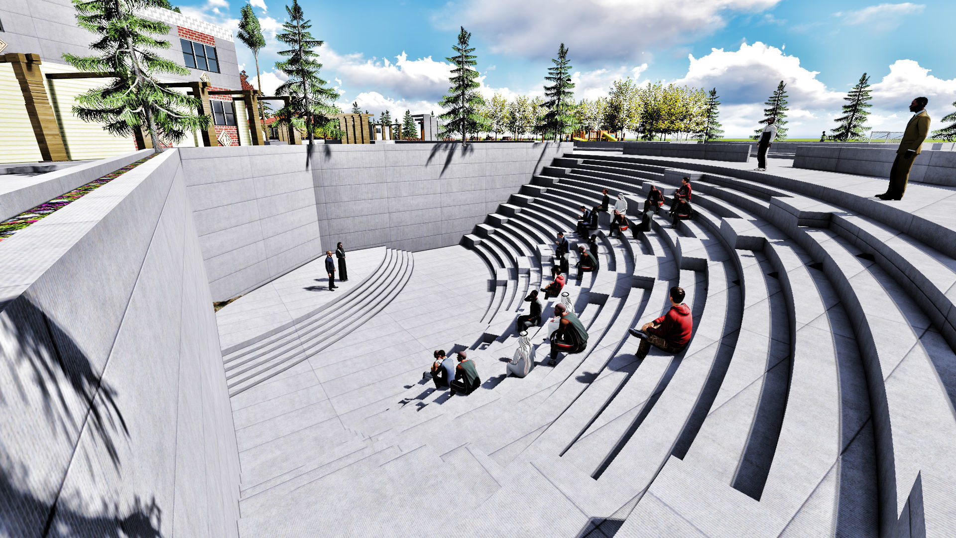 Cultural Building 3D model_6