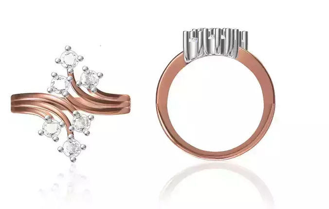 Women Wedding Engagement Ring STL FBX JCD Details