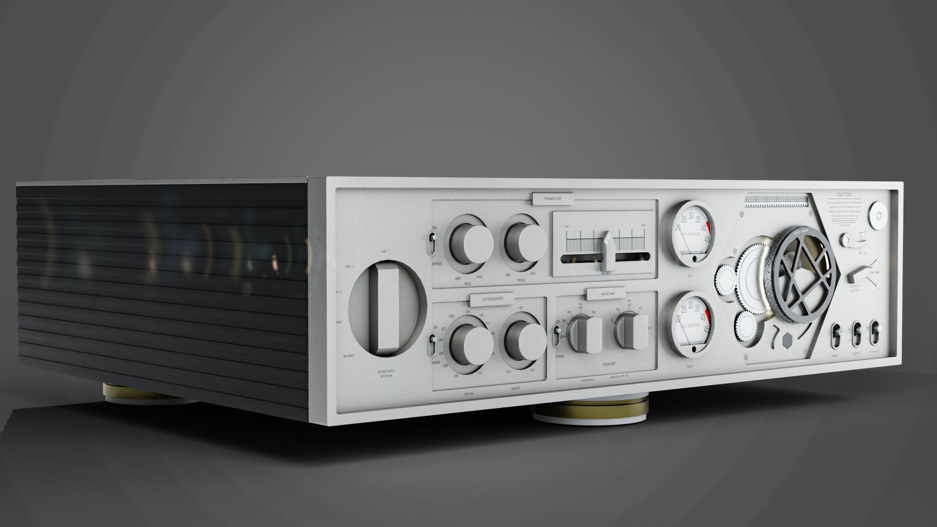 HiFi Rose RA180 Integrated Amplifier Low-poly 3D model_1