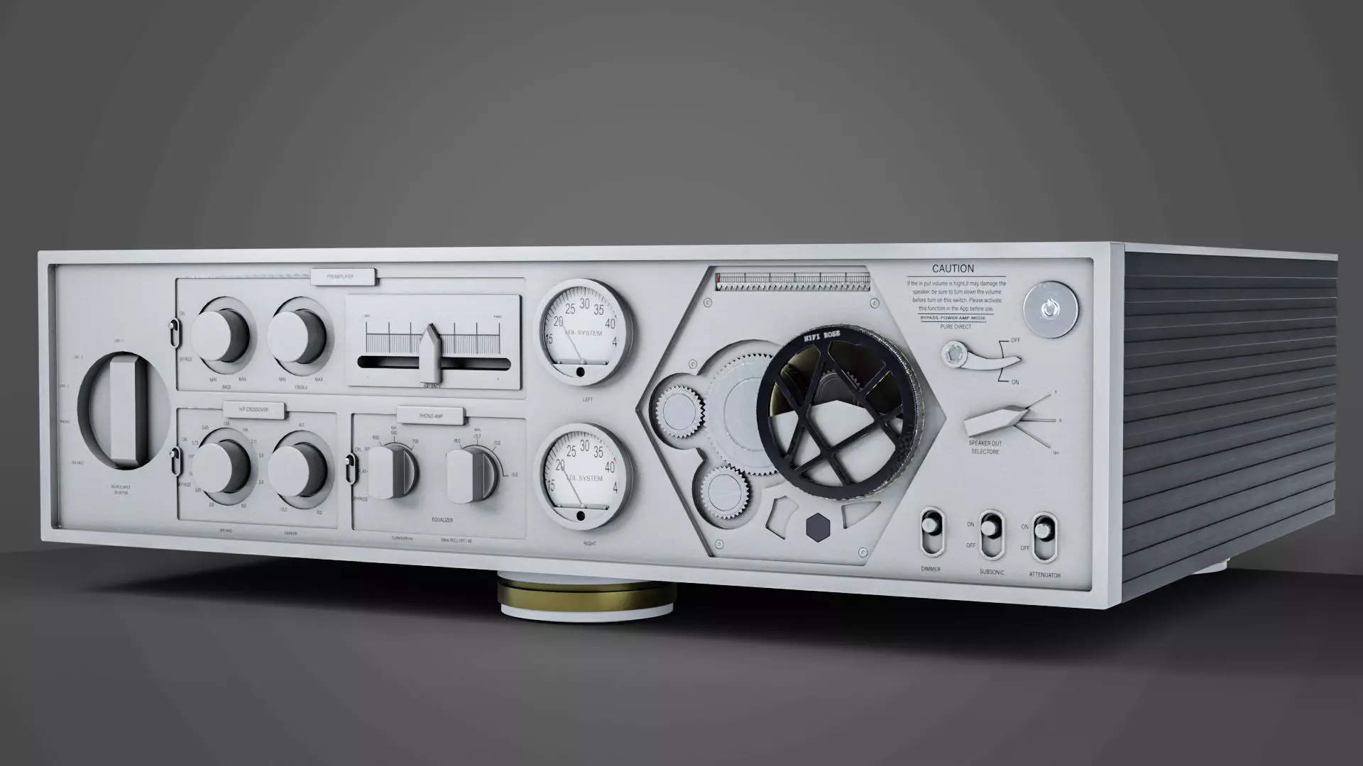 HiFi Rose RA180 Integrated Amplifier Low-poly 3D model_0
