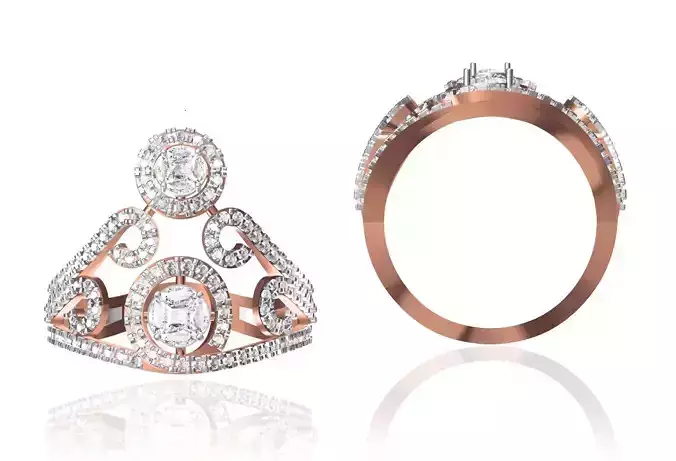 Women Wedding Engagement Ring STL FBX JCD Details