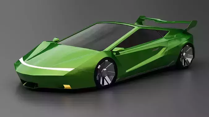 self-made racing car model 3D model