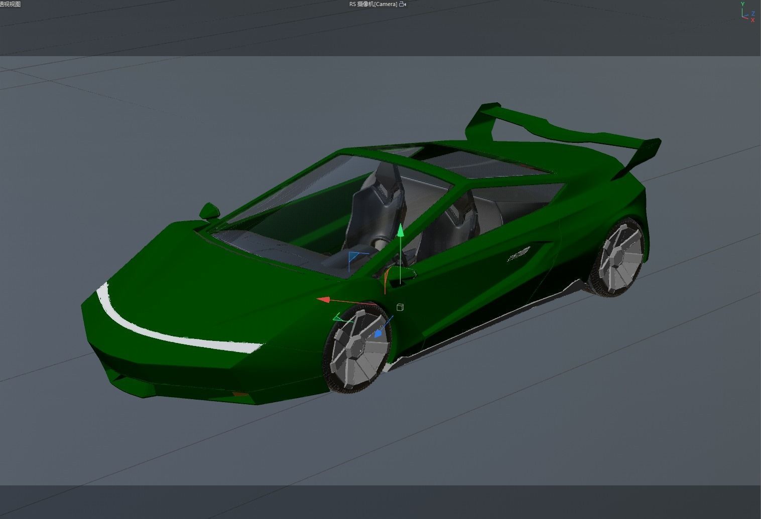 self-made racing car model 3D model_5