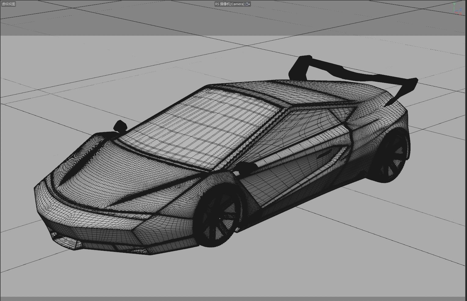 self-made racing car model 3D model_3