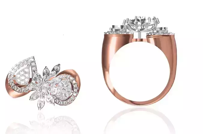 Women Wedding Engagement Ring STL FBX JCD Details