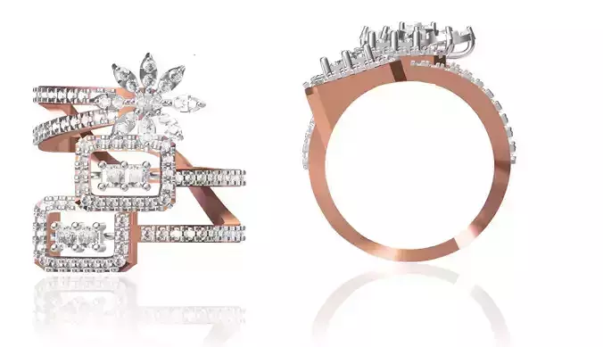 Women Wedding Engagement Ring STL FBX JCD Details