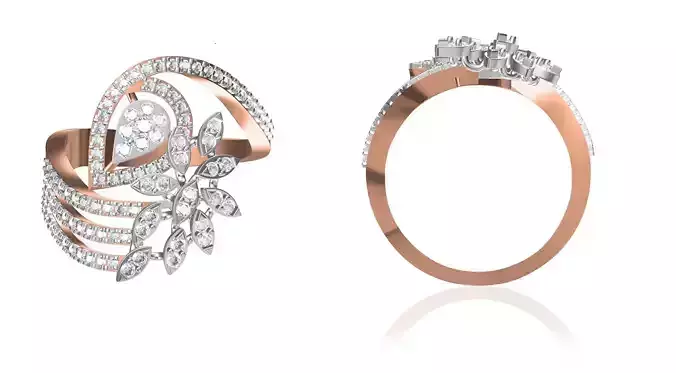 Women Wedding Engagement Ring STL FBX JCD Details