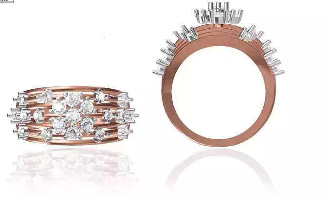 Women Wedding Engagement Ring STL FBX JCD Details