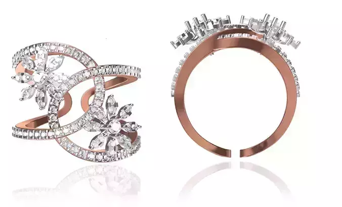 Women Wedding Engagement Ring STL FBX JCD Details