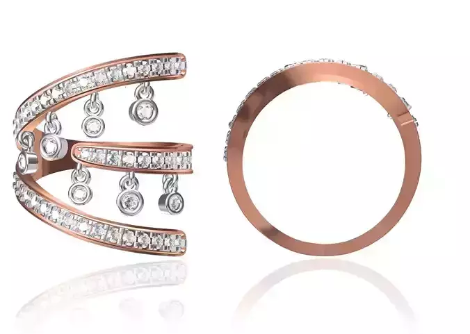 Women Wedding Engagement Ring STL FBX JCD Details