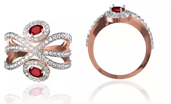 Women Wedding Engagement Ring STL FBX JCD Details