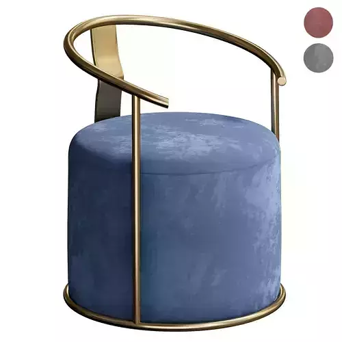Modern Round Accent Chair in Gold