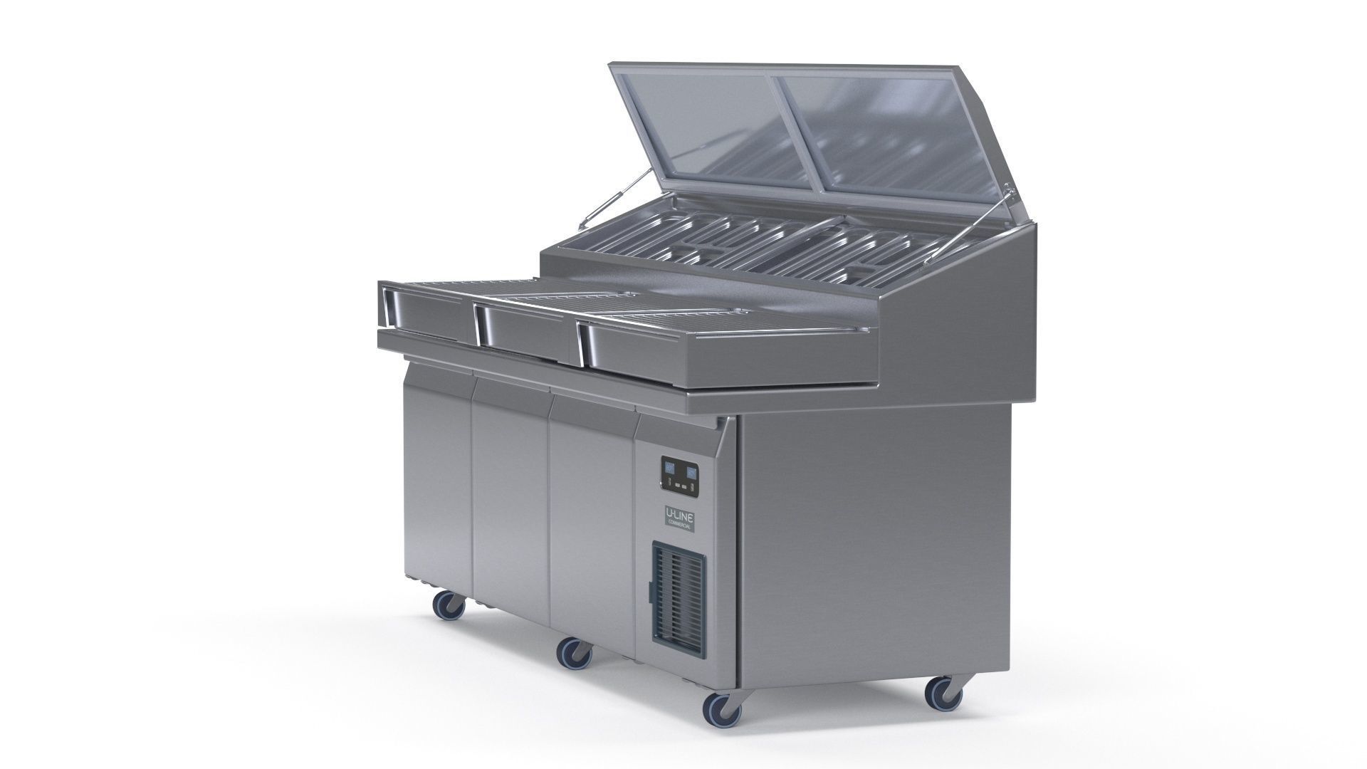 U-Line Pizza Prep Table Refrigerators Ucpt588-Ss61A 3D model_26