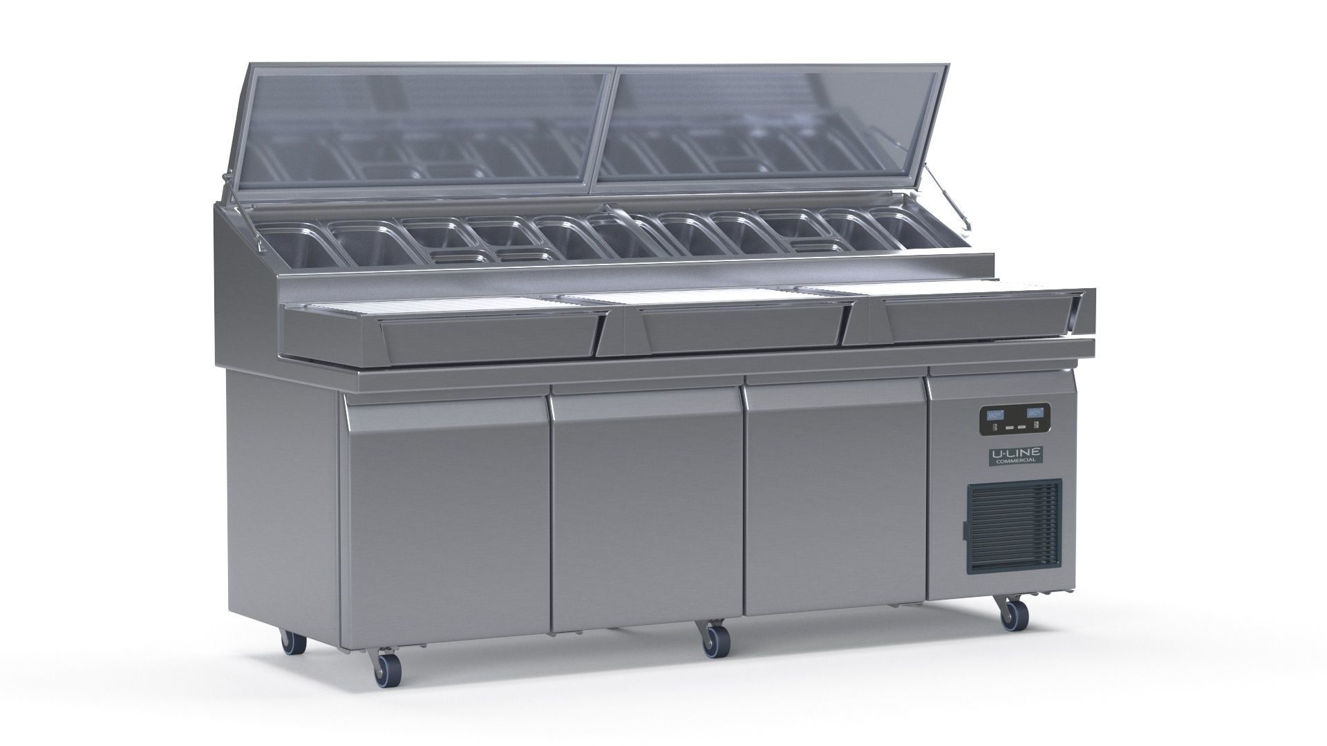 U-Line Pizza Prep Table Refrigerators Ucpt588-Ss61A 3D model_16