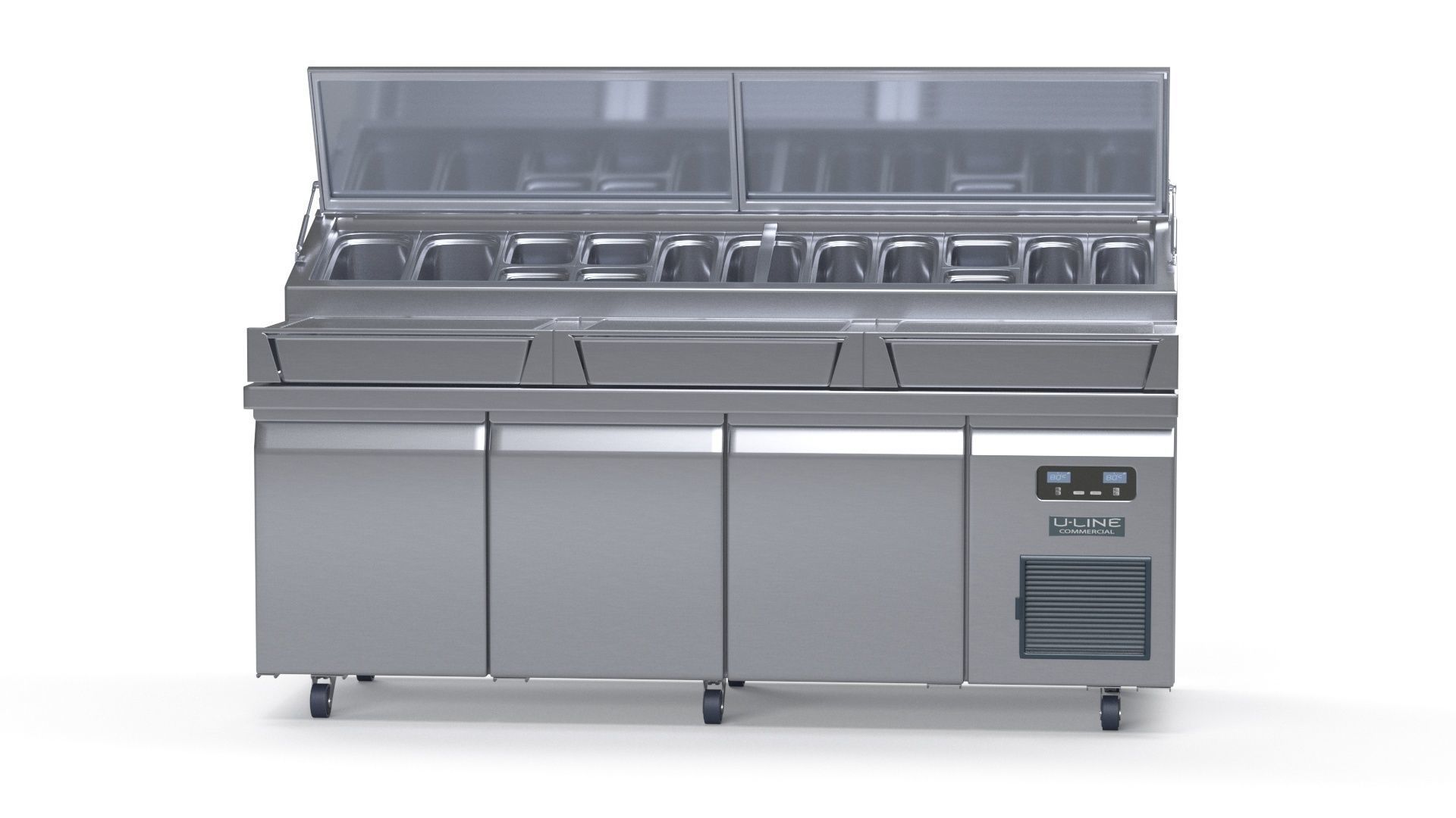 U-Line Pizza Prep Table Refrigerators Ucpt588-Ss61A 3D model_14