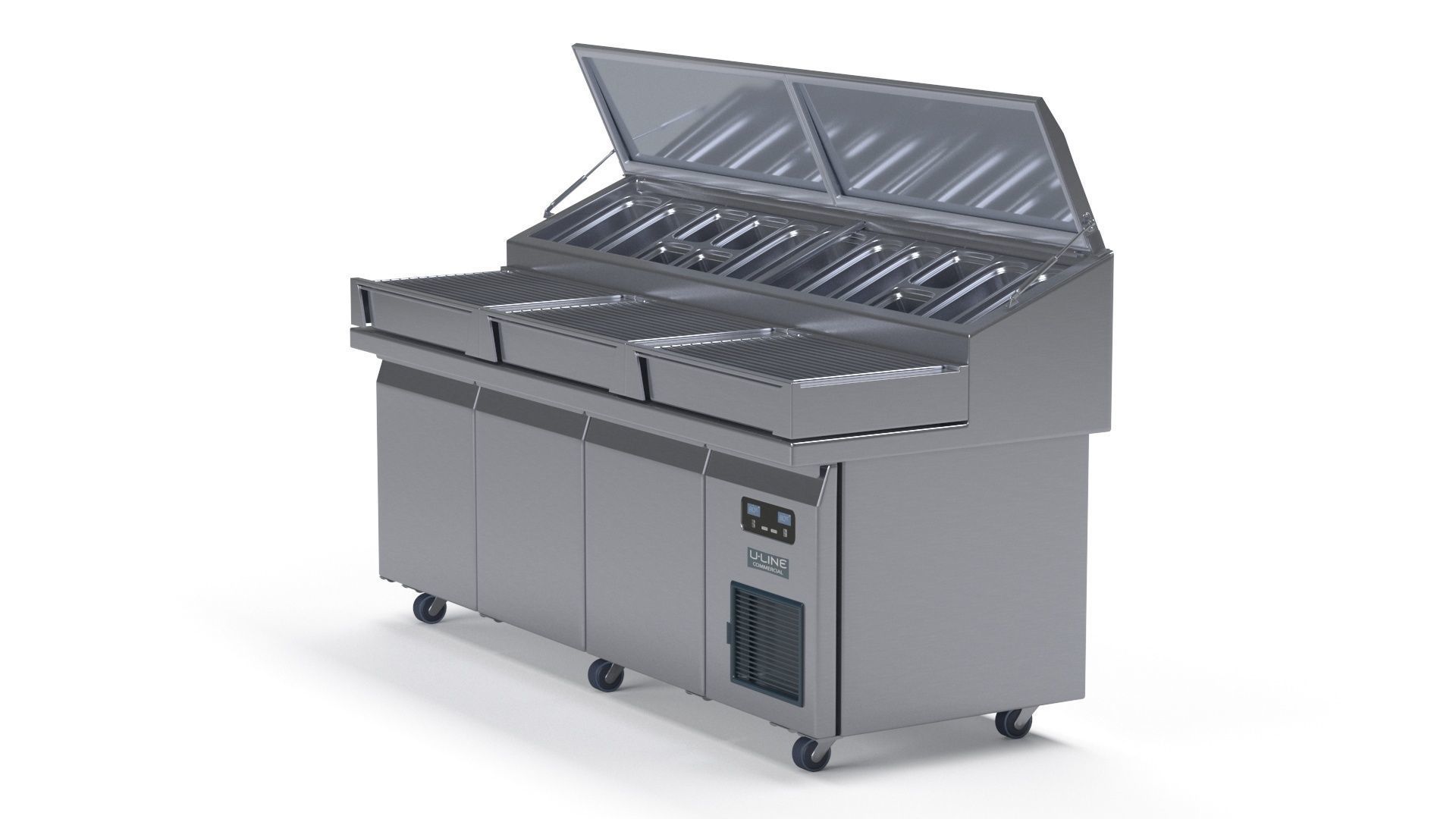 U-Line Pizza Prep Table Refrigerators Ucpt588-Ss61A 3D model_5