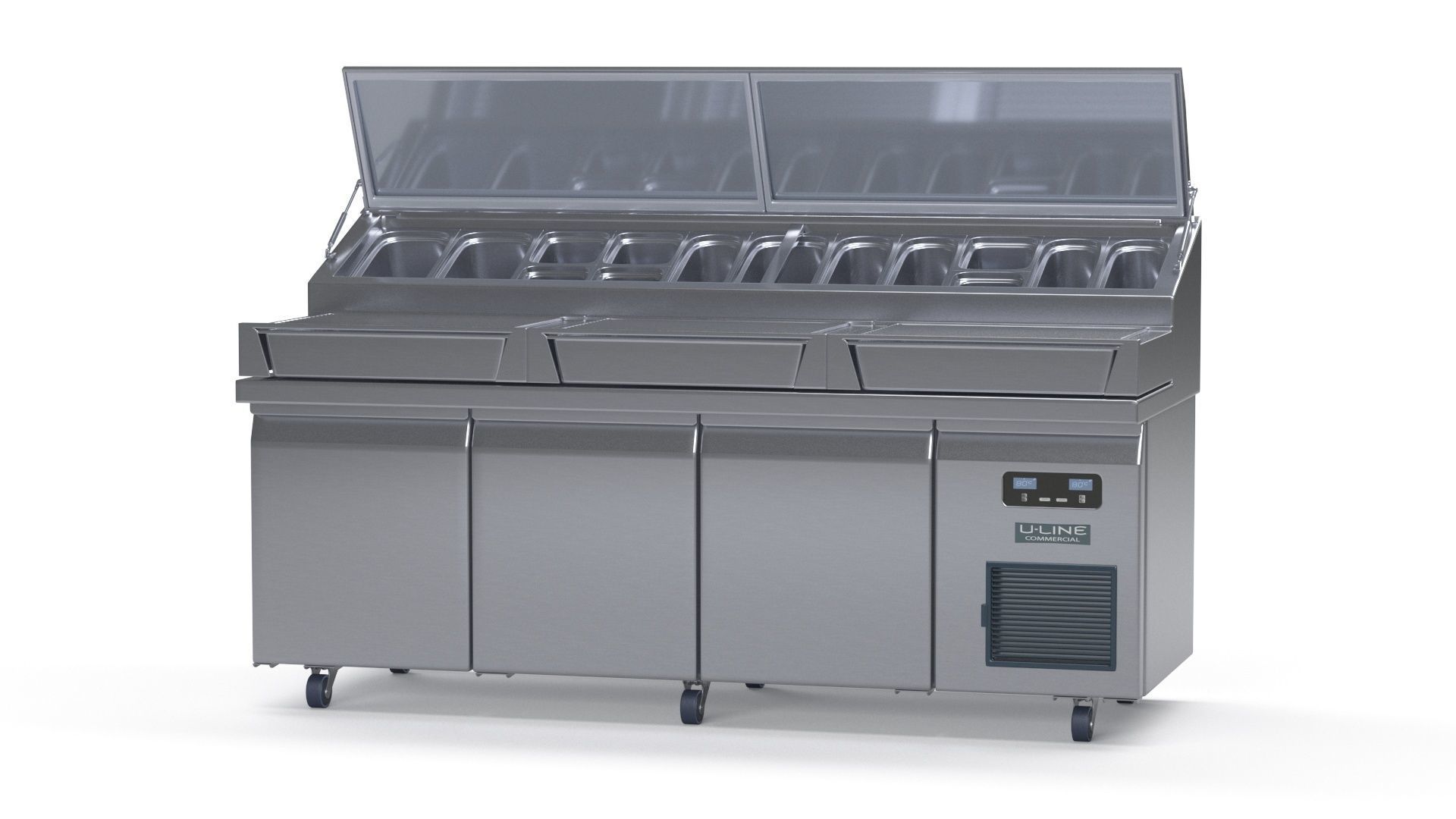 U-Line Pizza Prep Table Refrigerators Ucpt588-Ss61A 3D model_13