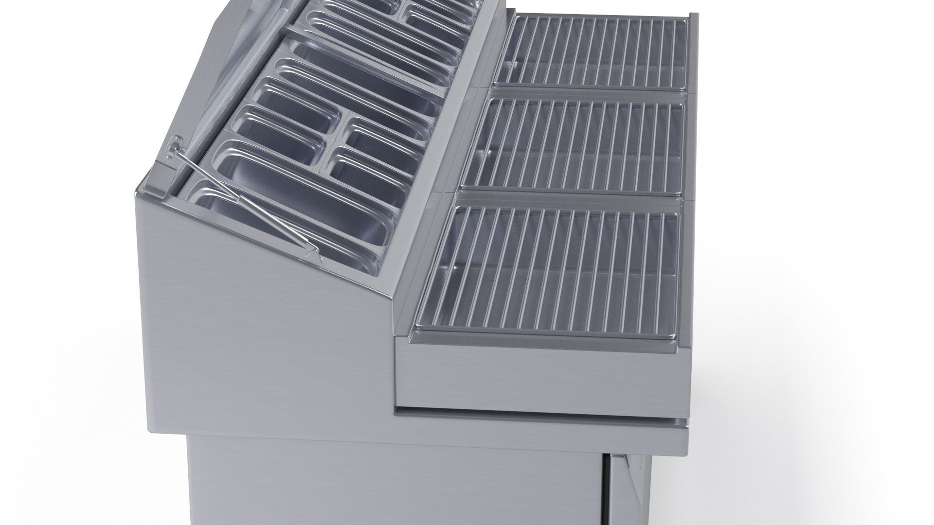 U-Line Pizza Prep Table Refrigerators Ucpt588-Ss61A 3D model_11