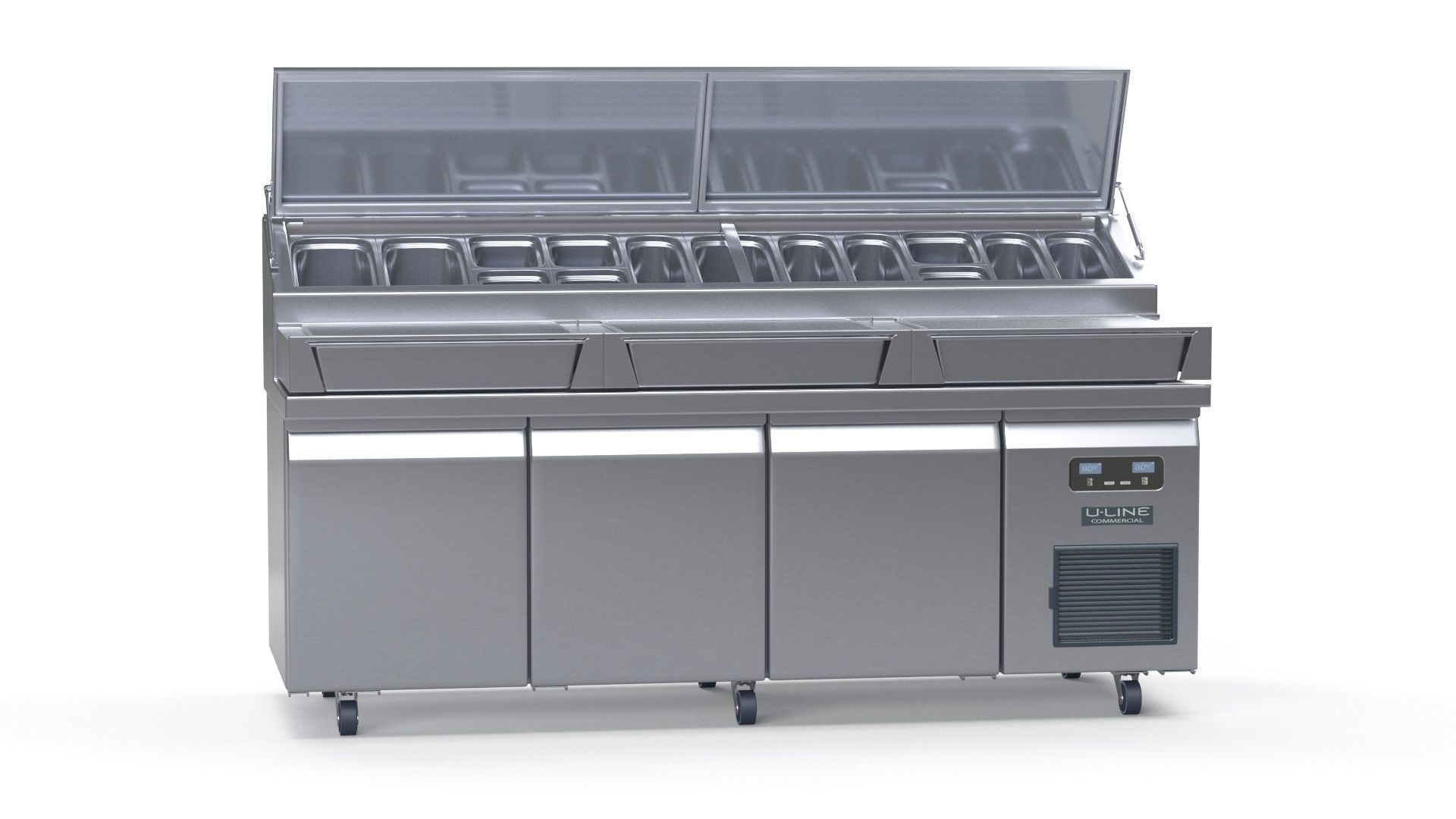 U-Line Pizza Prep Table Refrigerators Ucpt588-Ss61A 3D model_15