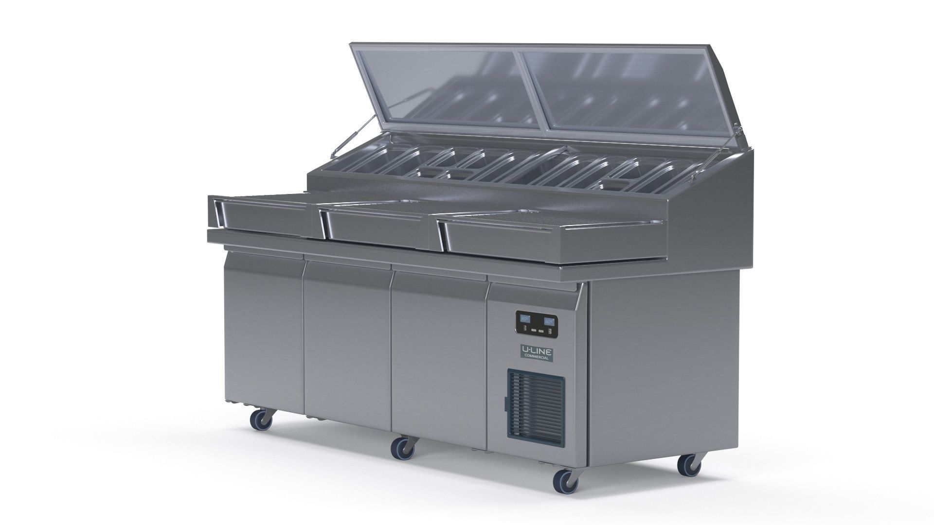 U-Line Pizza Prep Table Refrigerators Ucpt588-Ss61A 3D model_27