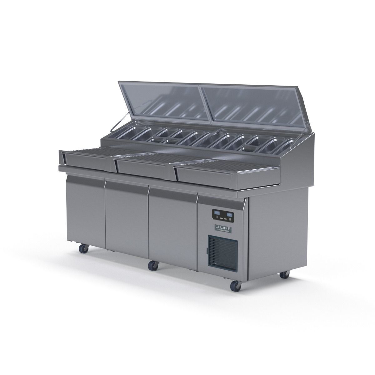 U-Line Pizza Prep Table Refrigerators Ucpt588-Ss61A 3D model_30