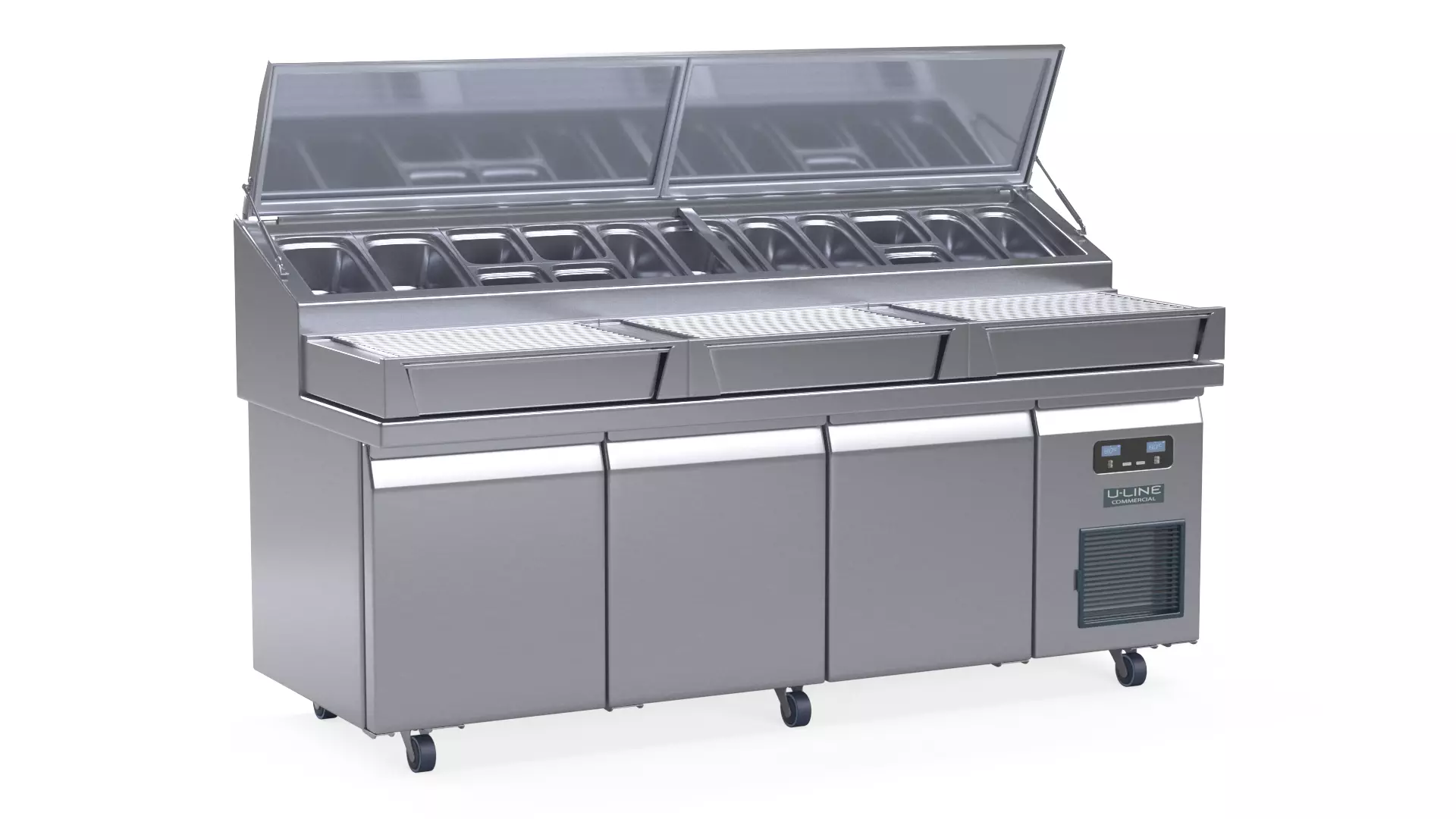 U-Line Pizza Prep Table Refrigerators Ucpt588-Ss61A 3D model_0