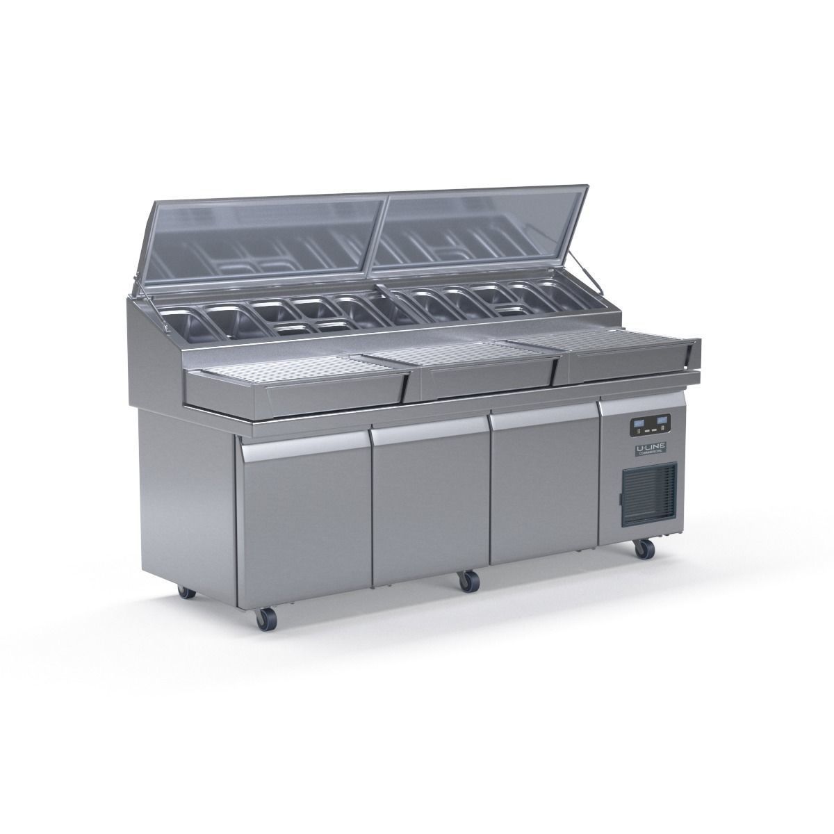 U-Line Pizza Prep Table Refrigerators Ucpt588-Ss61A 3D model_32