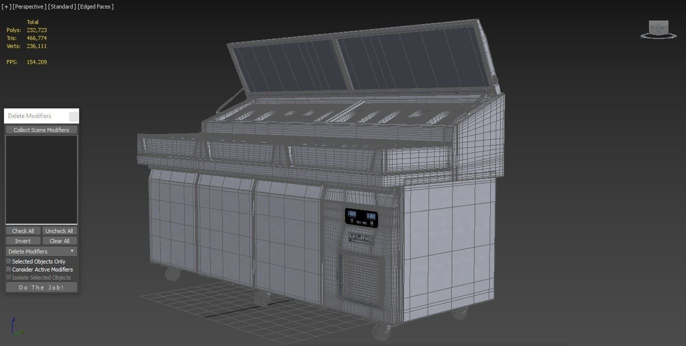 U-Line Pizza Prep Table Refrigerators Ucpt588-Ss61A 3D model_2