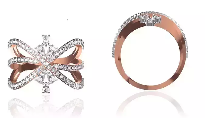 Women Wedding Engagement Ring STL FBX JCD Details