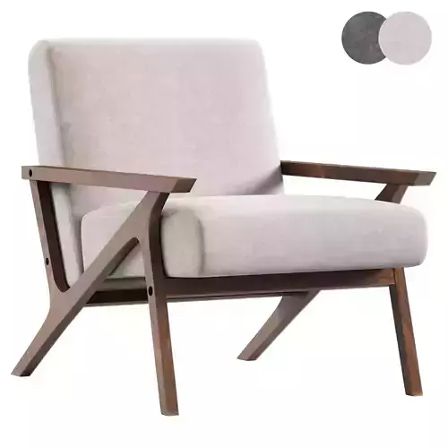 Modrest Candea Mid Century Walnut armchair