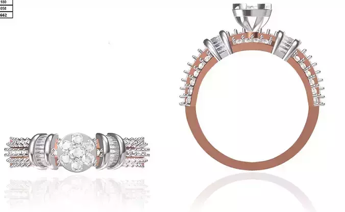 Women Wedding Engagement Ring STL FBX JCD Details