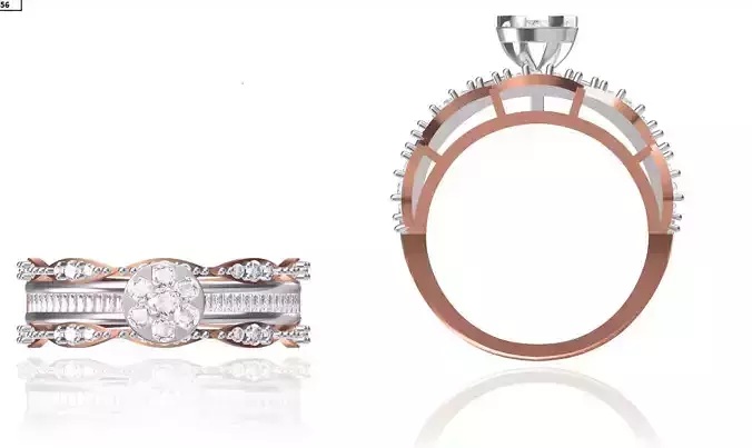 Women Wedding Engagement Ring STL FBX JCD Details