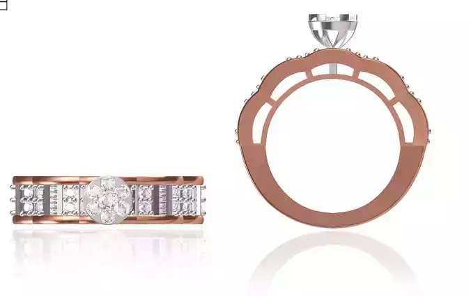 Women Wedding Engagement Ring STL FBX JCD Details