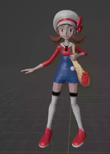 pokemon trainer Lyra 3D print model