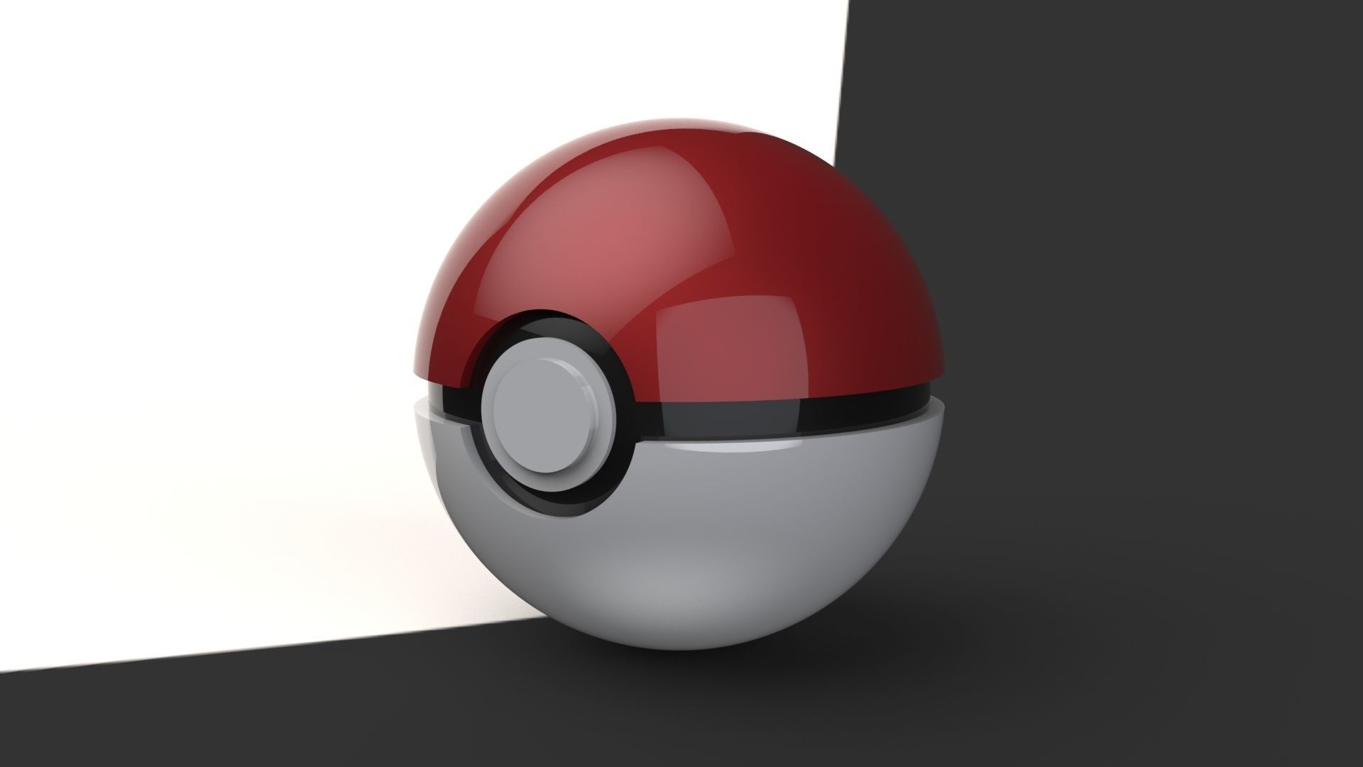 Pokeball 3D print model_2