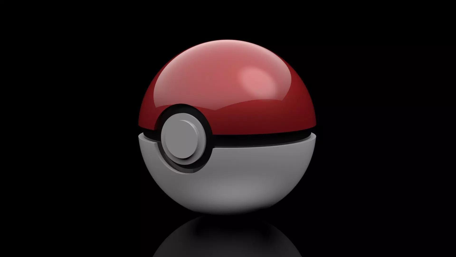 Pokeball 3D print model_0