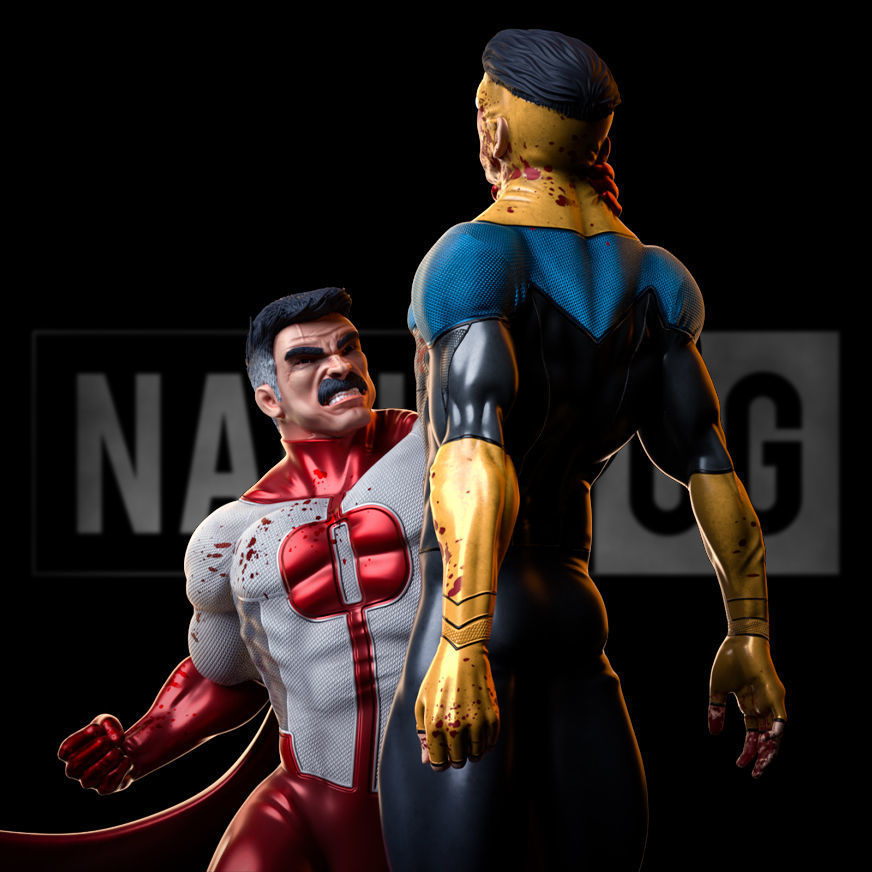 Fan Art - Omniman Defeats Invincible - Statue 3D print model_2