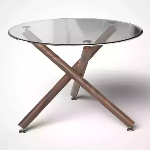 Rocca Round Dining Table in walnut