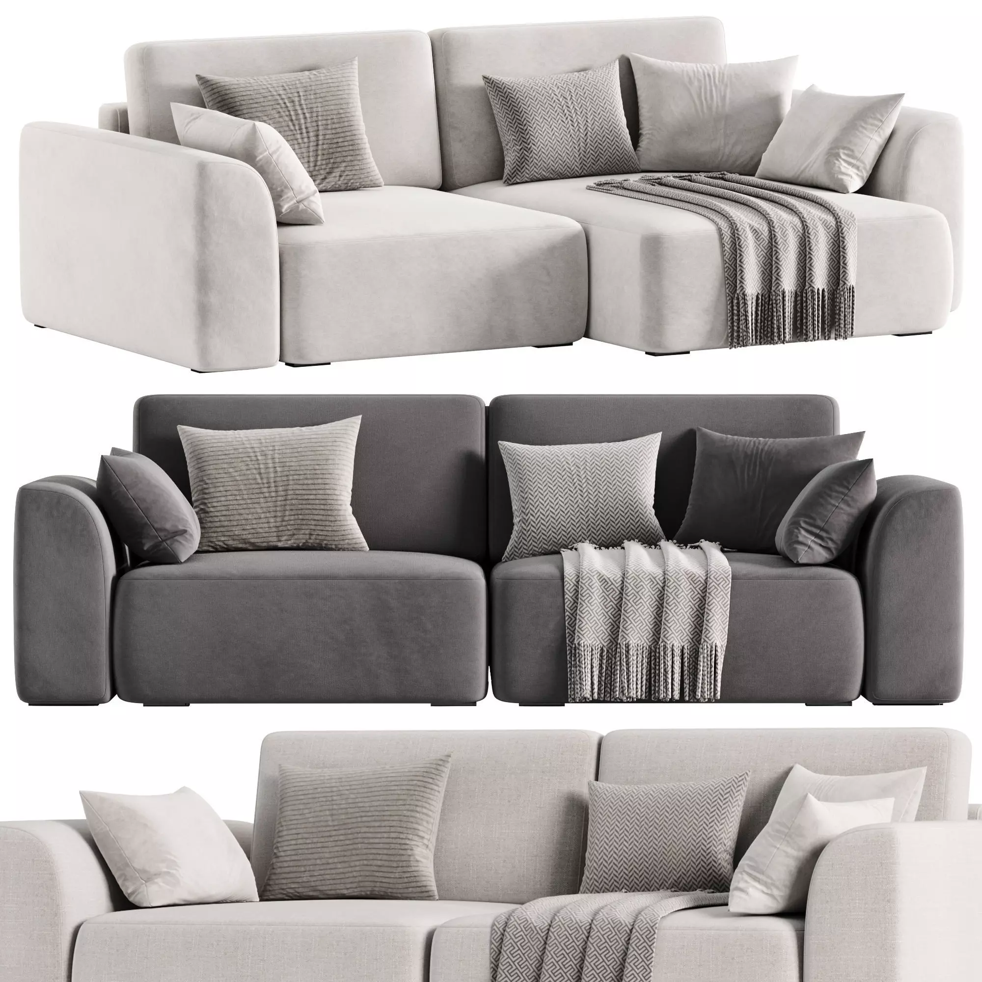 Sofa Space Soft Beige 3D model_0