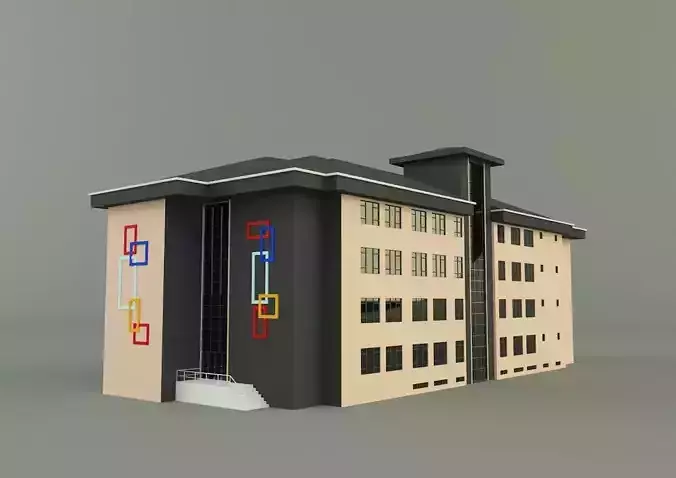 school building design 3D model