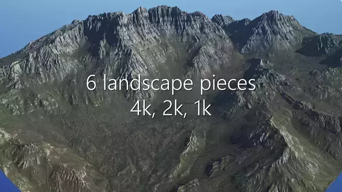 Provence landscape terrain collection game engine 3D model