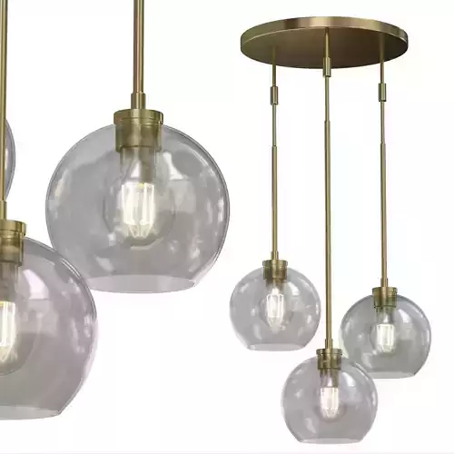  Sculptural Glass 3 Light 3D model