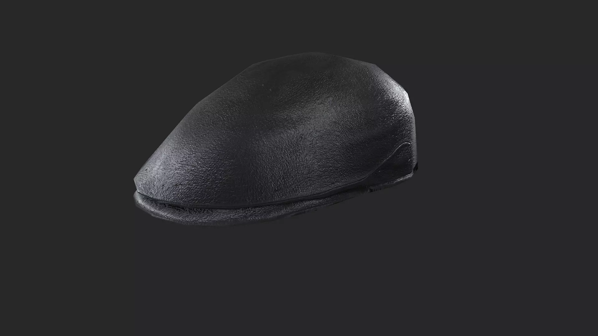 The cap is leather lowpoly 3d bodel Free low-poly 3D model
